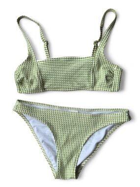 Xhilaration Textured Square Neck Bralette Bikini